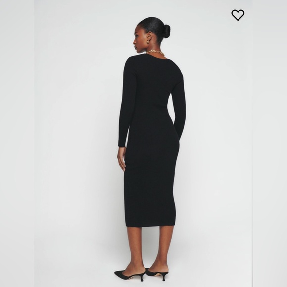NWT Cashmere Reformation Tenore Black Sweater Midi Dress Medium - Picture 9 of 9